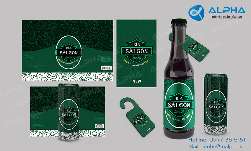 Mẫu thiết kế tem nhãn Beer Sài Gòn
